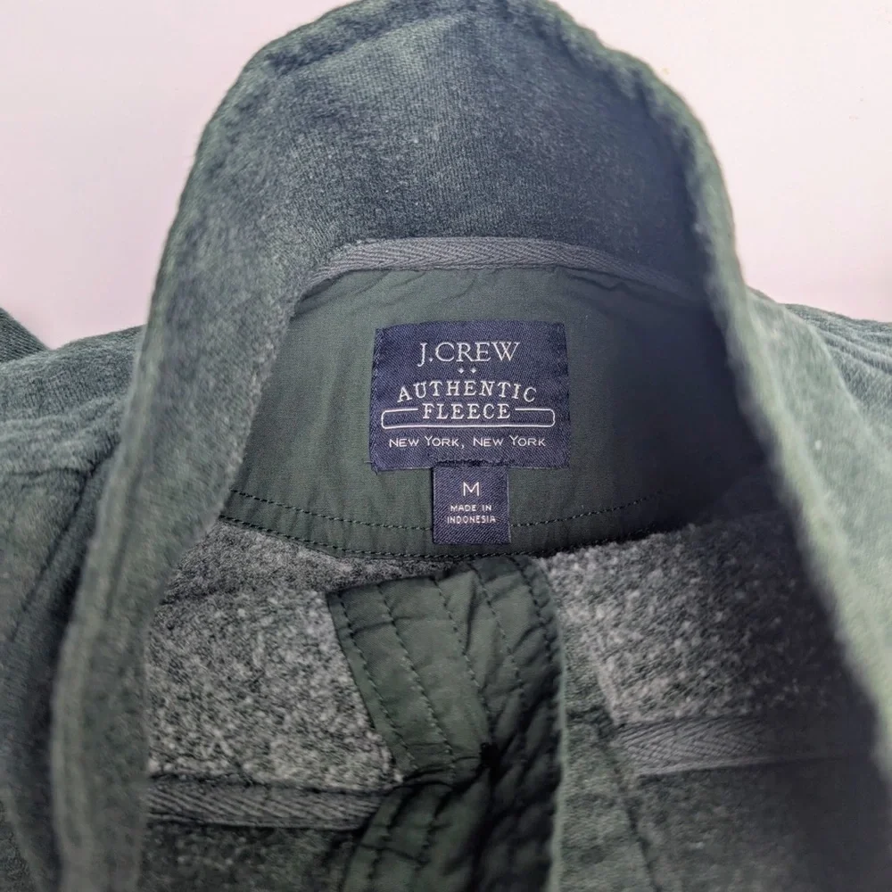J.Crew Mens Mockneck Sweatshirt Medium  Hunter Green